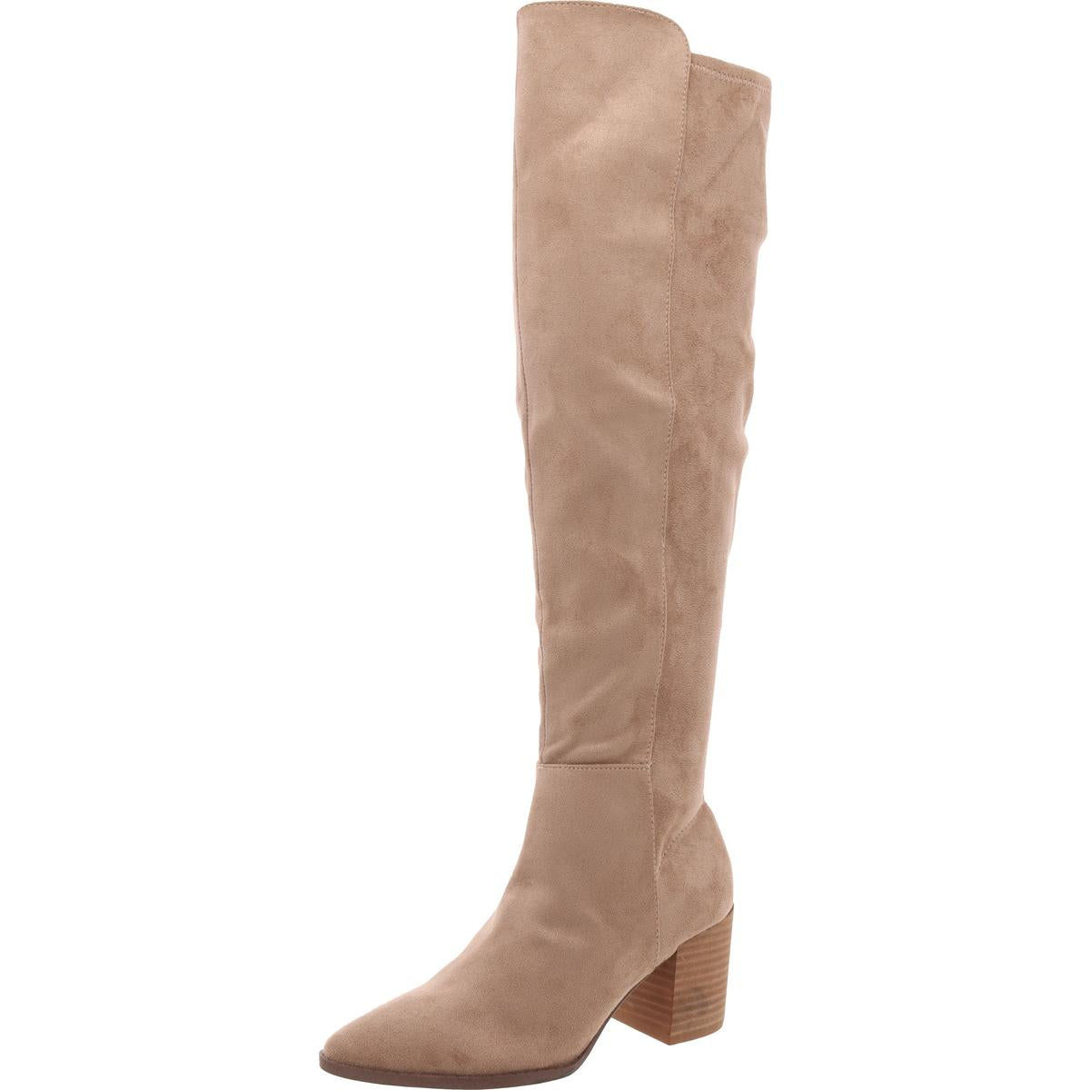Treasure Suede Block Heel Knee-High Boots