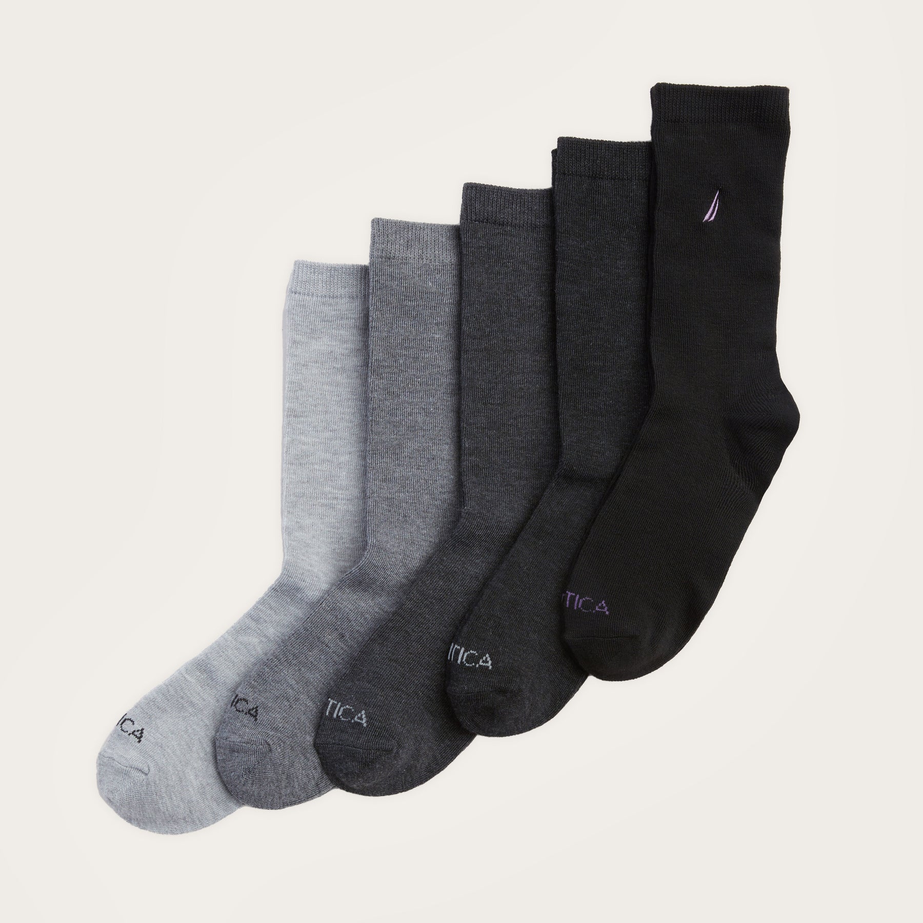 Nautica Womens Crew Dress Socks, 5-Pack 7258379288636