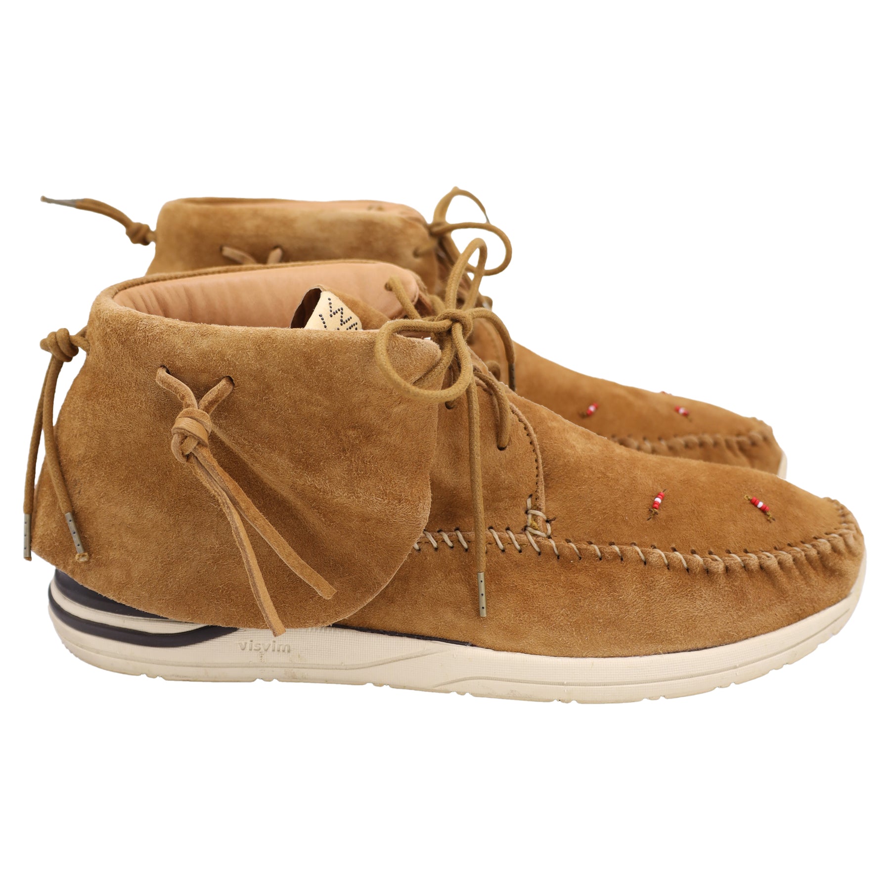 Visvim FBT Lhamo Folk Shoes in Brown Finnish Bucksin