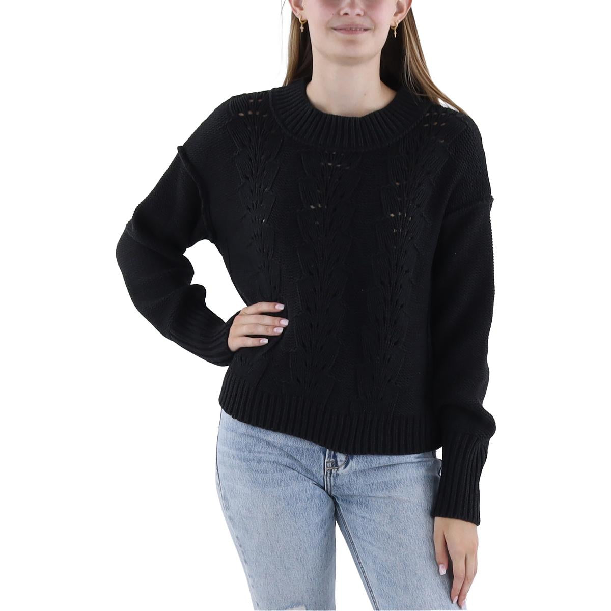 Cable Knit Crewneck Pullover Sweater