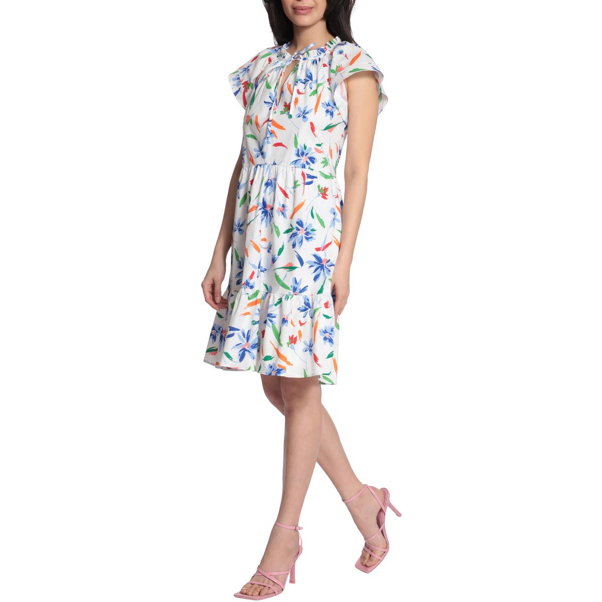 Floral Print Cotton Mini Dress
