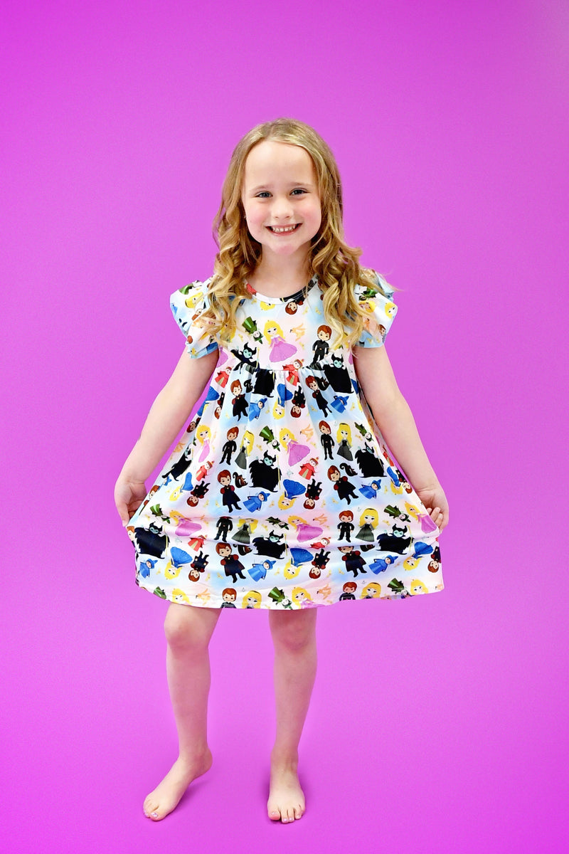 Spindle Princess Flutter Milk Silk Dress