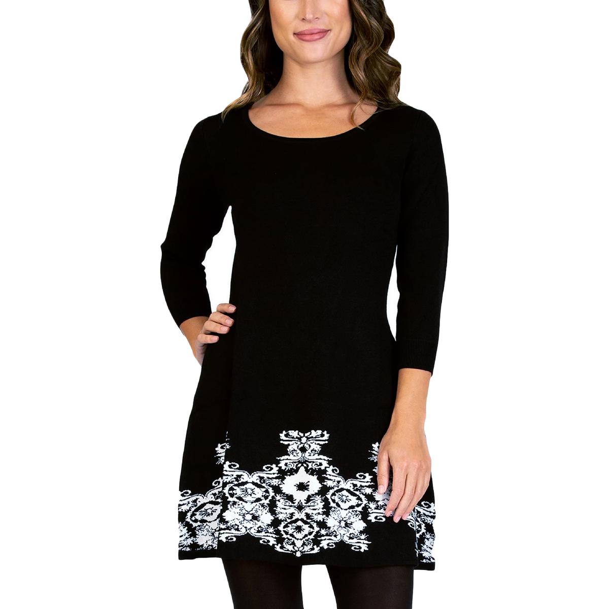 Juniors Printed Short Sweaterdress