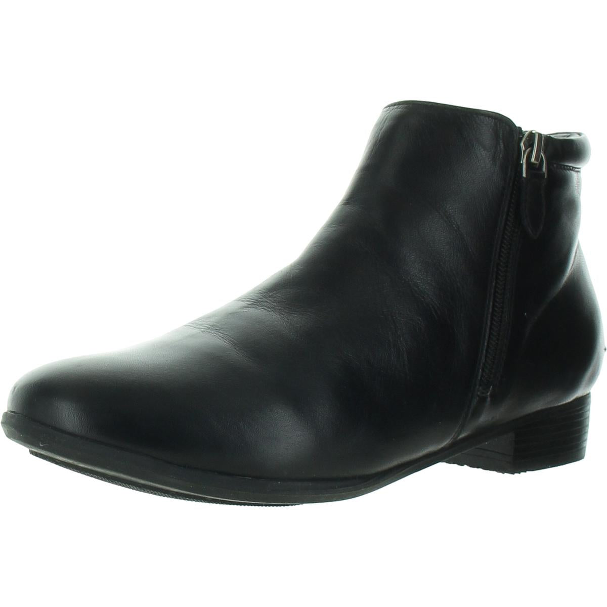 Aspen Leather Round Toe Ankle Boots