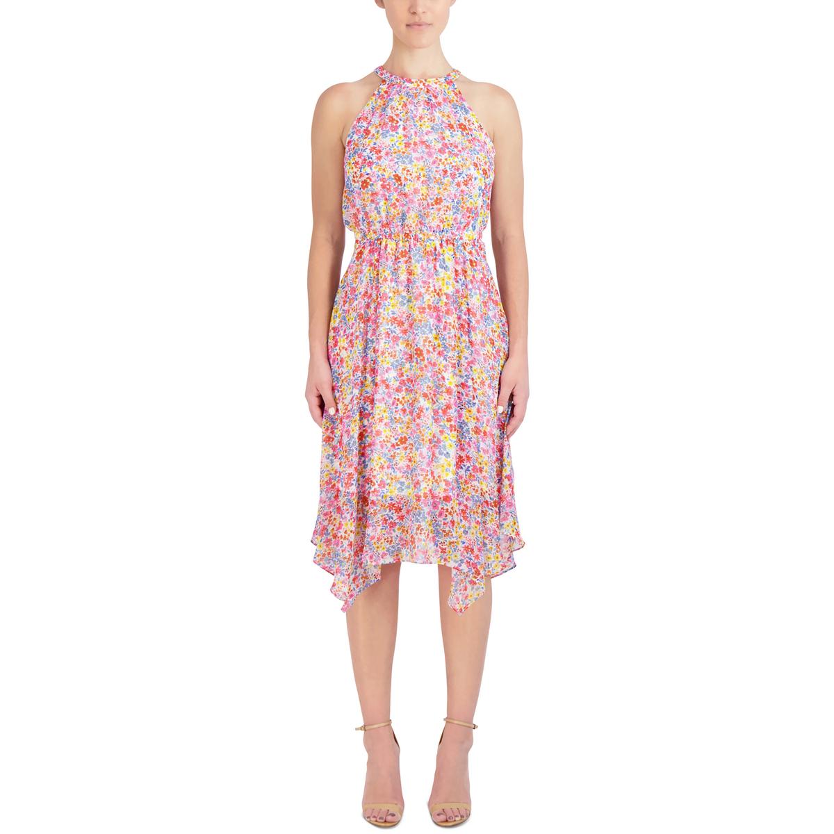 Sheer Floral Print Midi Dress