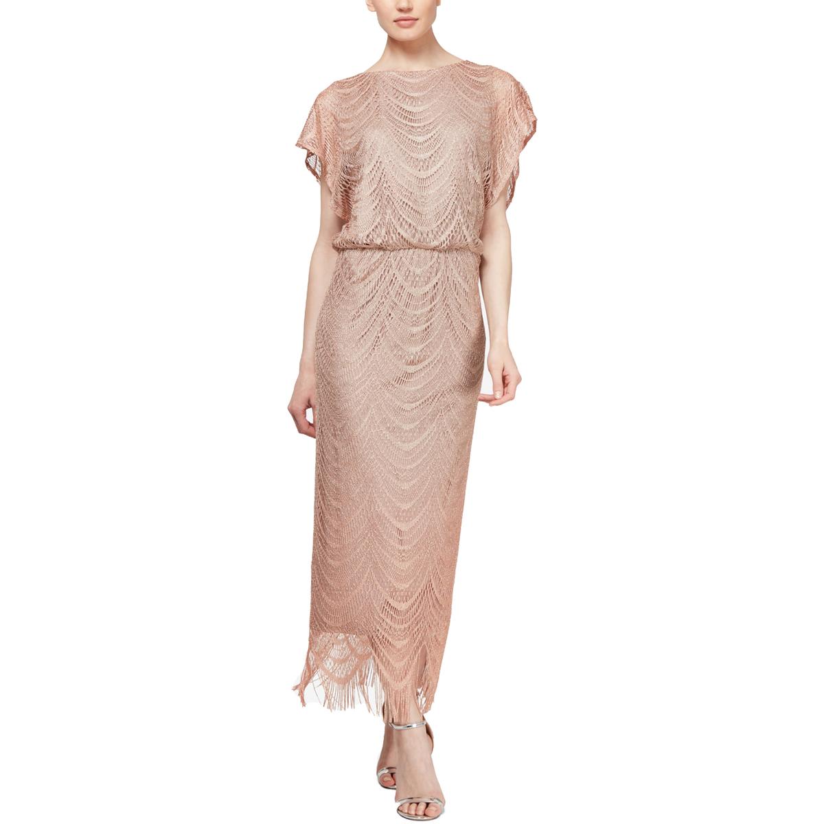 Metallic Crochet Cocktail Dress