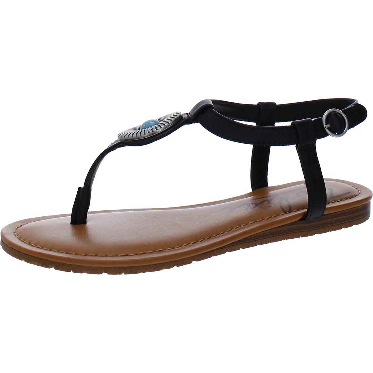 Yohanna Leather Embellished T-Strap Sandals