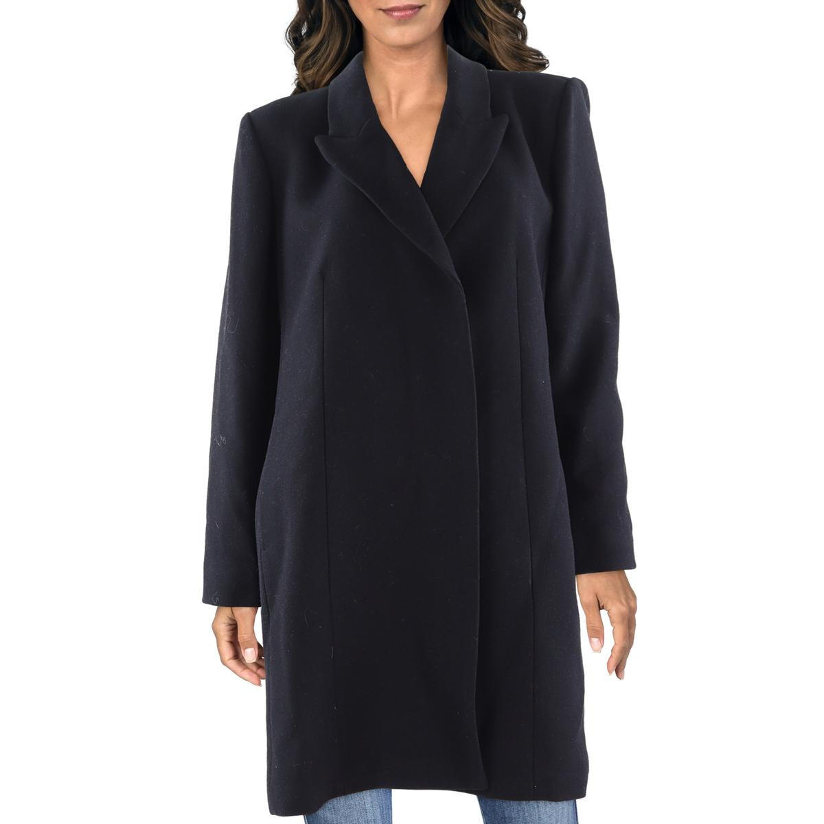 Asymmetric Wool Wool Coat
