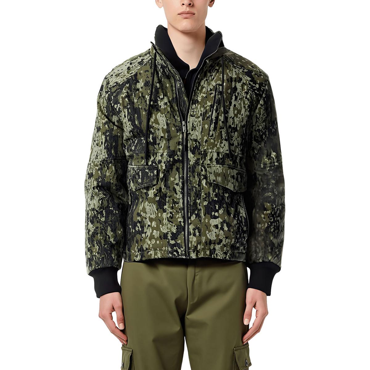 Camouflage Cotton Bomber Jacket