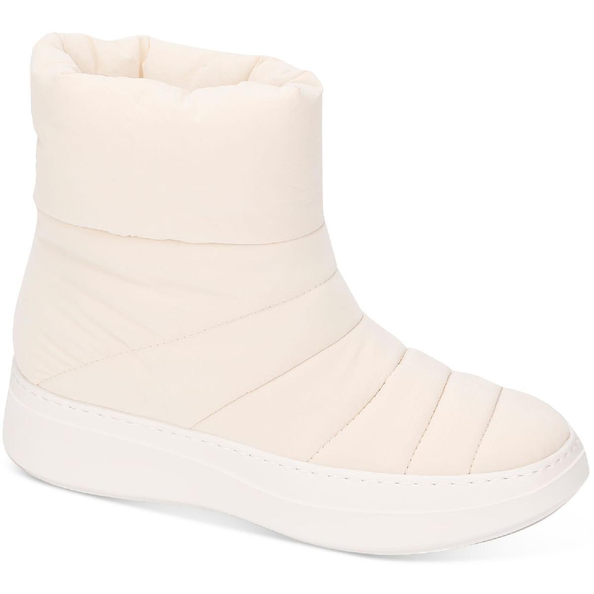 Rosette Puff Slip On Ankle Booties