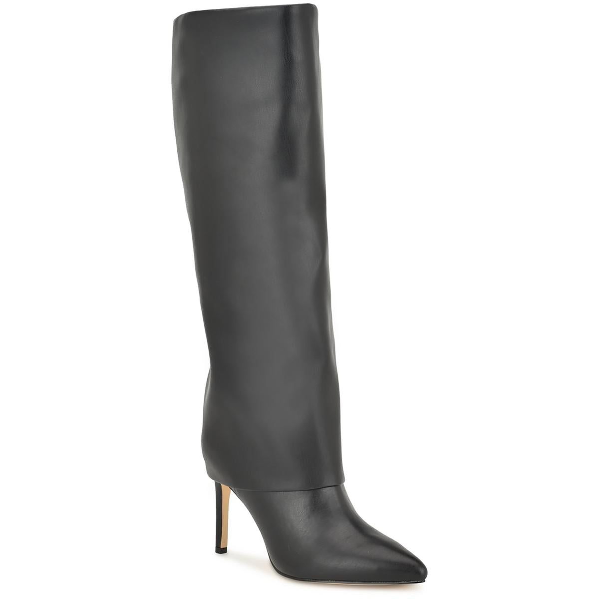 Radish 3 Zipper Faux Leather Knee-High Boots