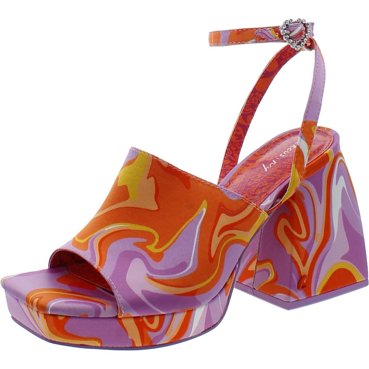 Miranda Jewel Printed Ankle Strap Platform Sandals