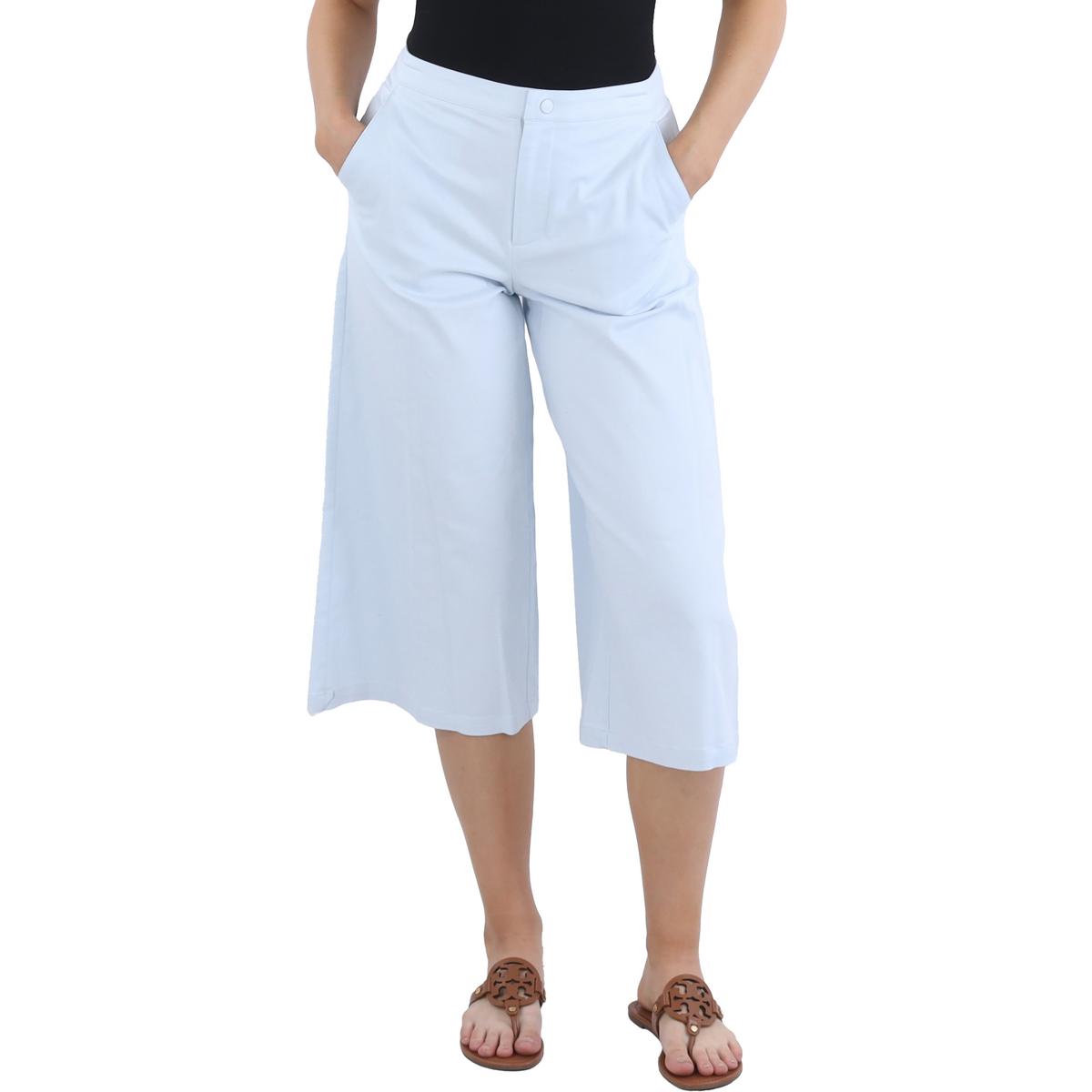 Stretch Cotton Cropped Pants