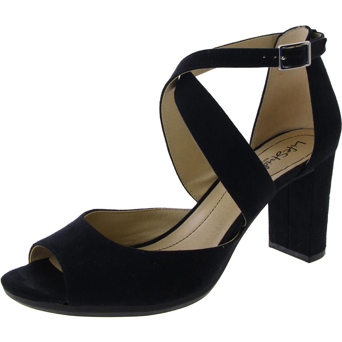 Allison Faux Suede Ankle Strap Evening Sandals