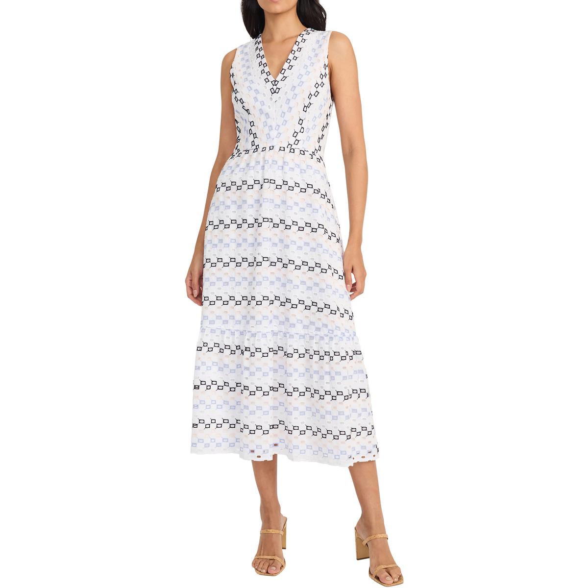 Eyelet Cotton Midi Dress