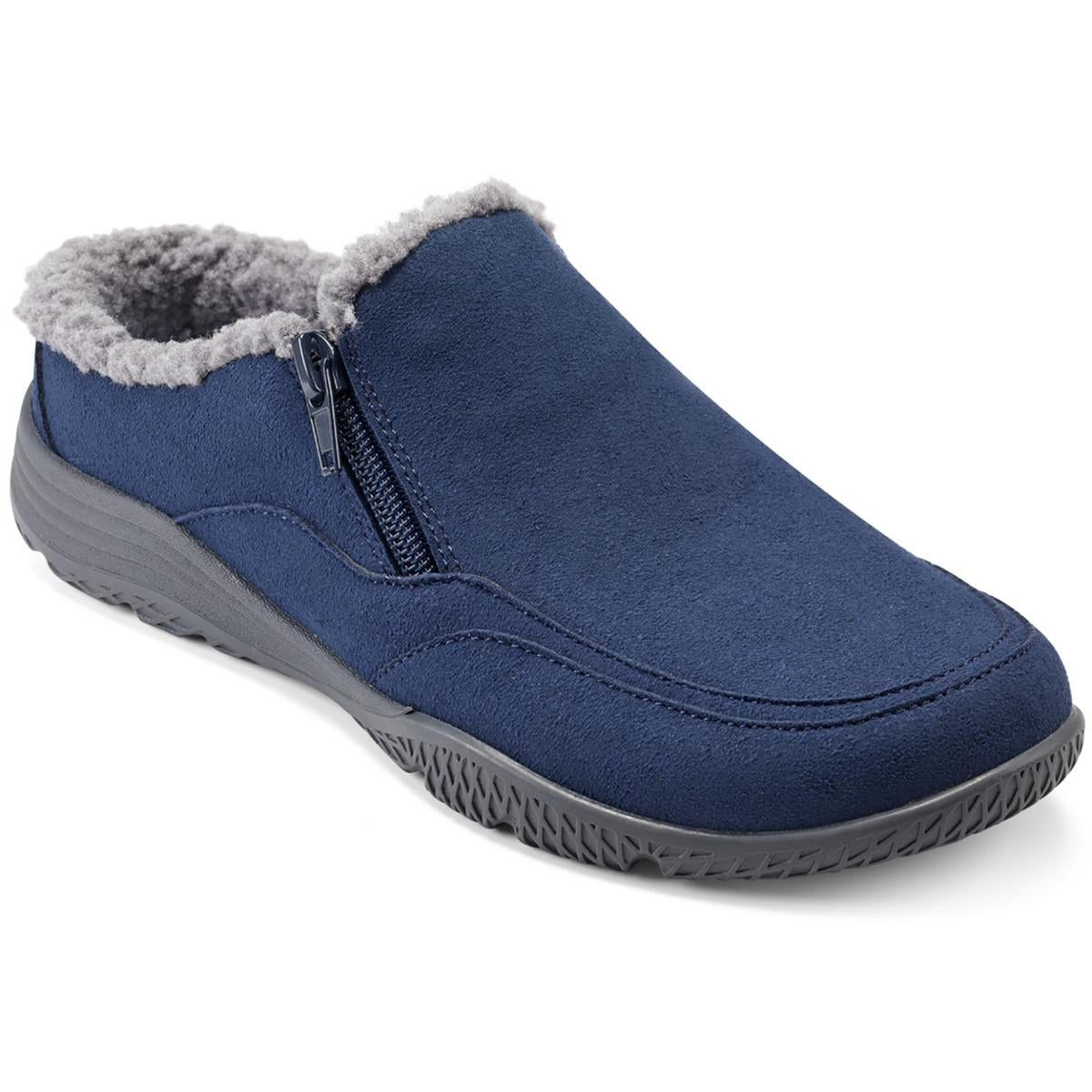 Brenley 2 Faux Fur Lined Microsuede Slip On Side Zip Mules