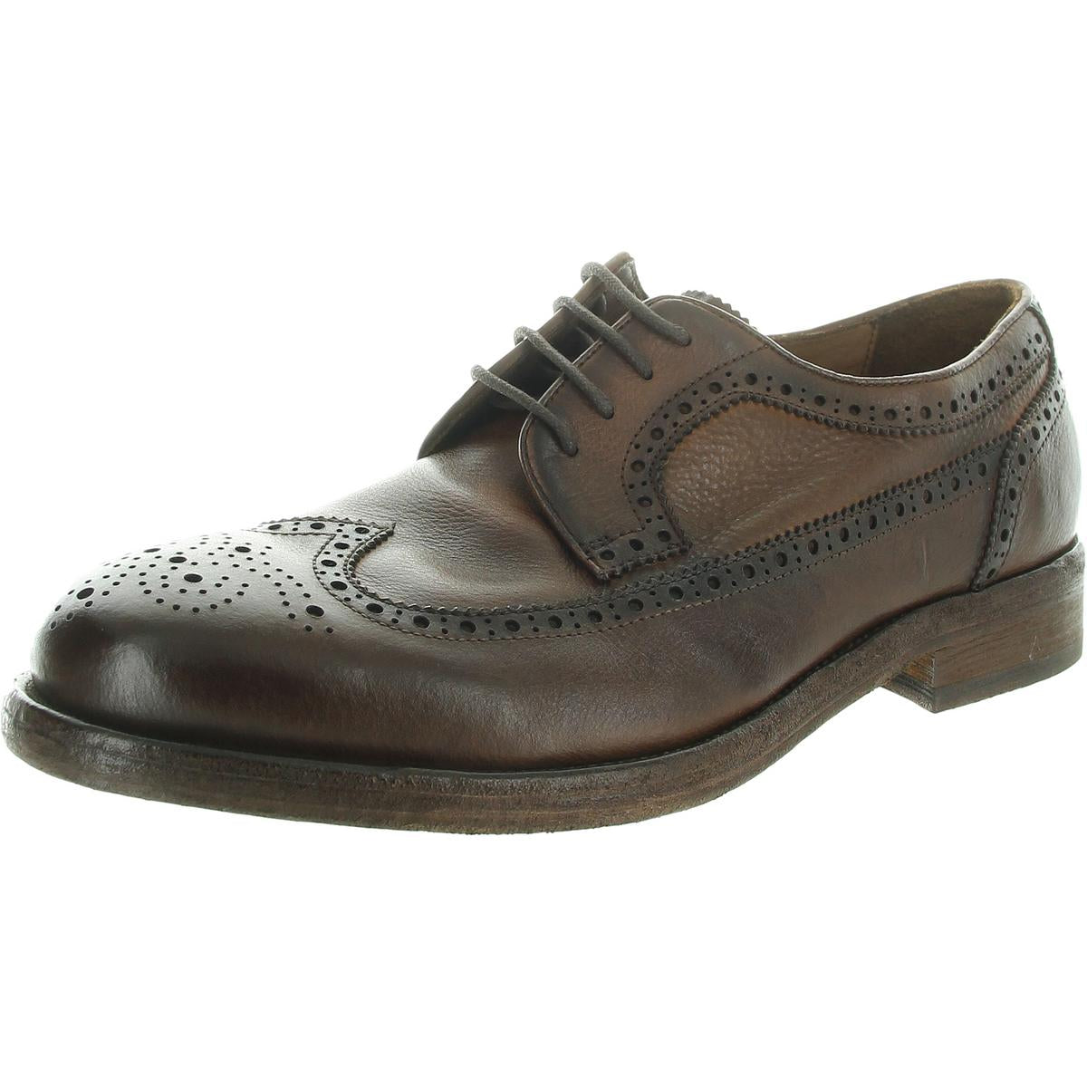 ELLIS Perforated Leather Derby Shoes