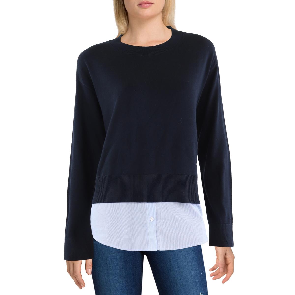 Layered Knit Pullover Sweater