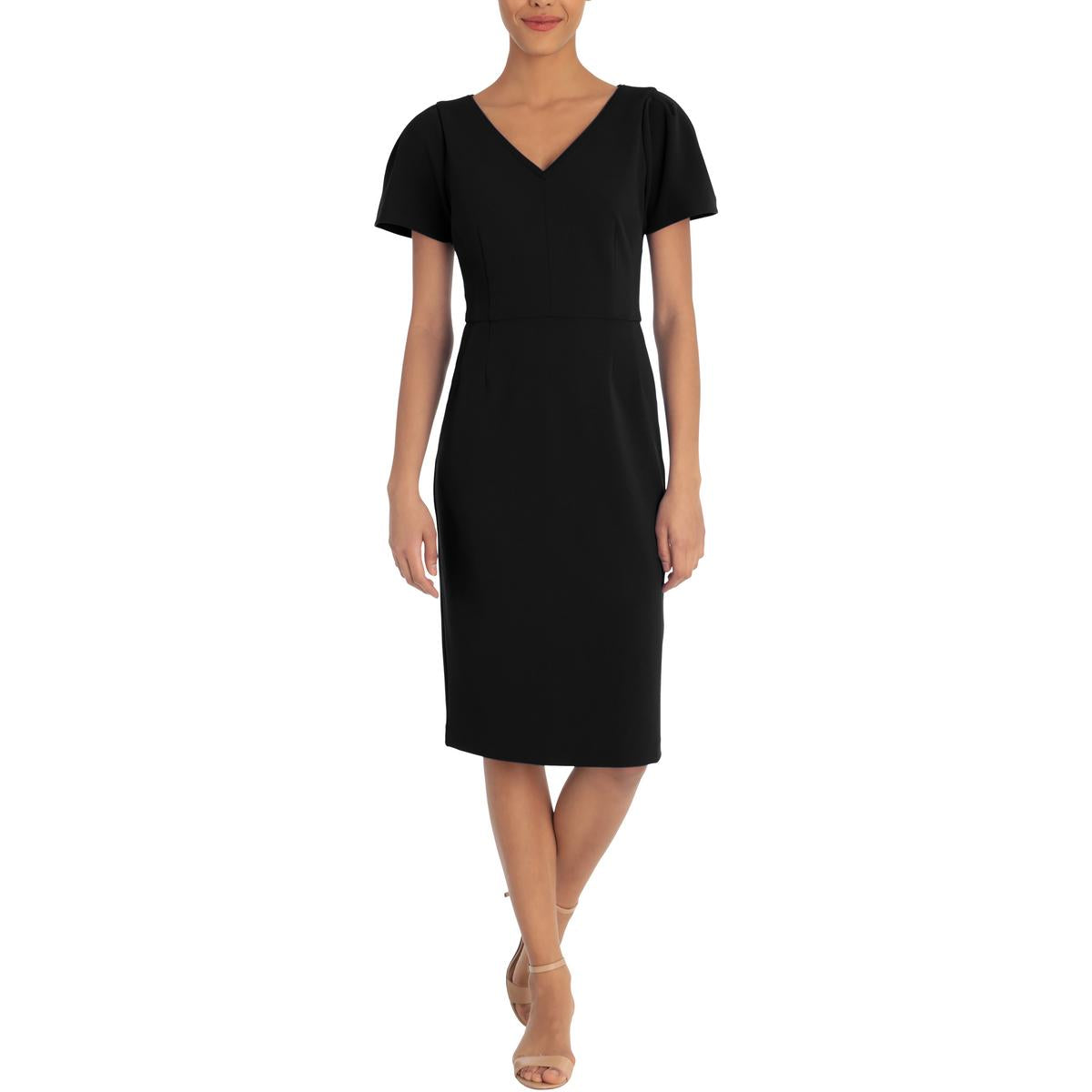 V-neck Office Sheath Dress