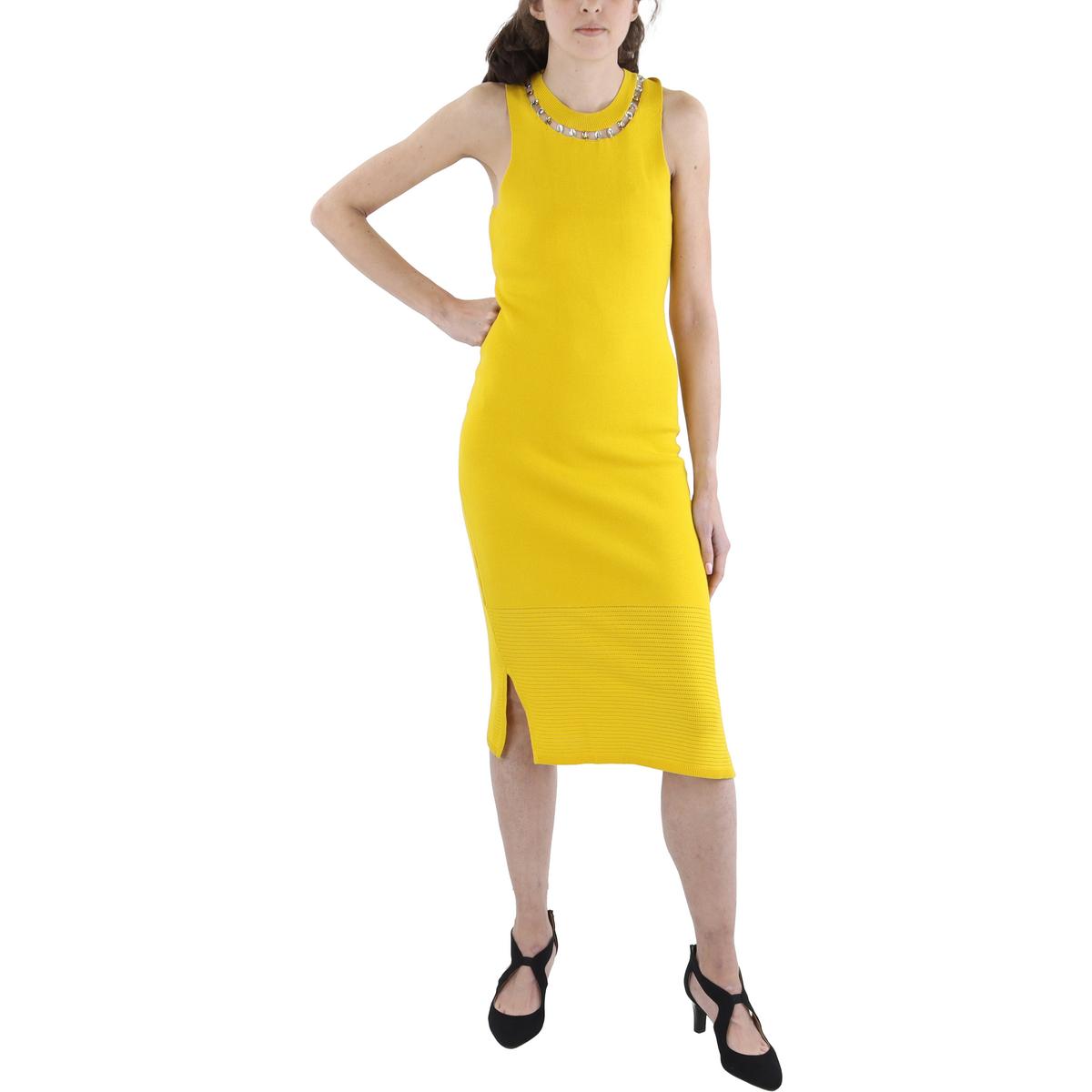 Embellished Knit Midi Dress