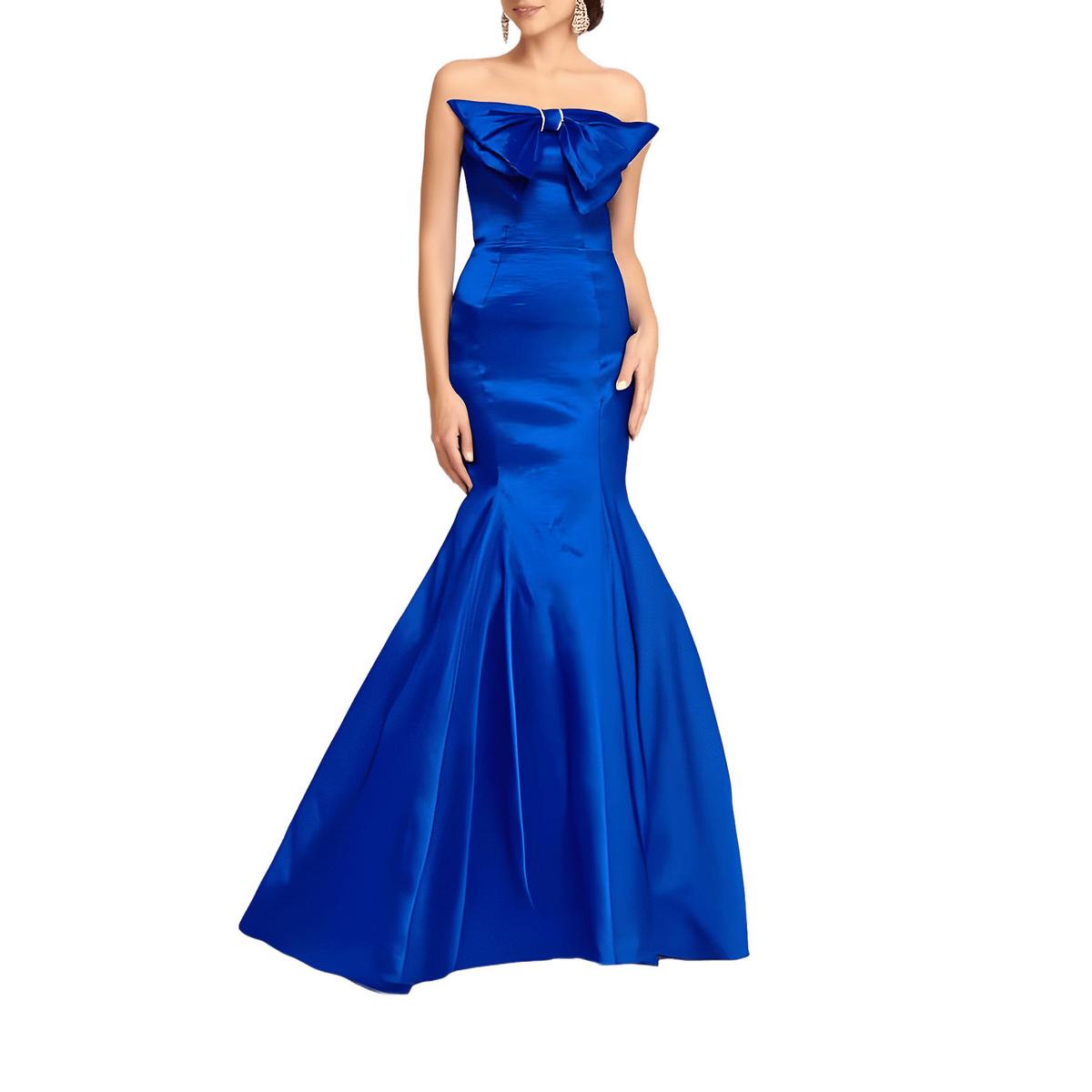Juniors Strapless Bow Evening Dress