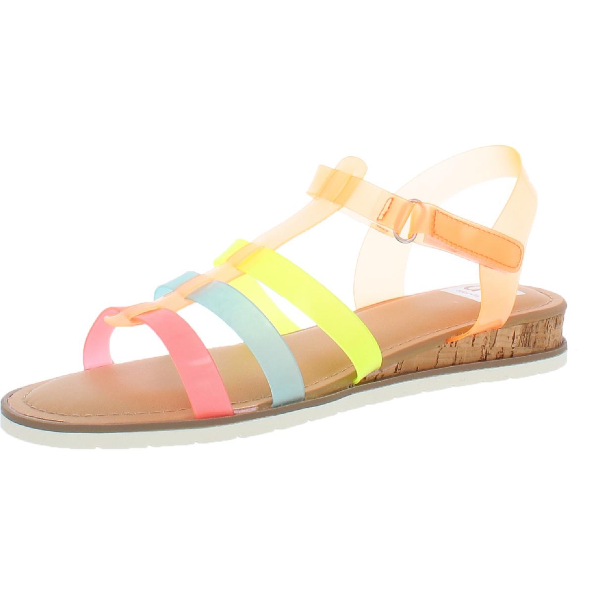 Girls Dula Open Toe Flat Ankle Strap