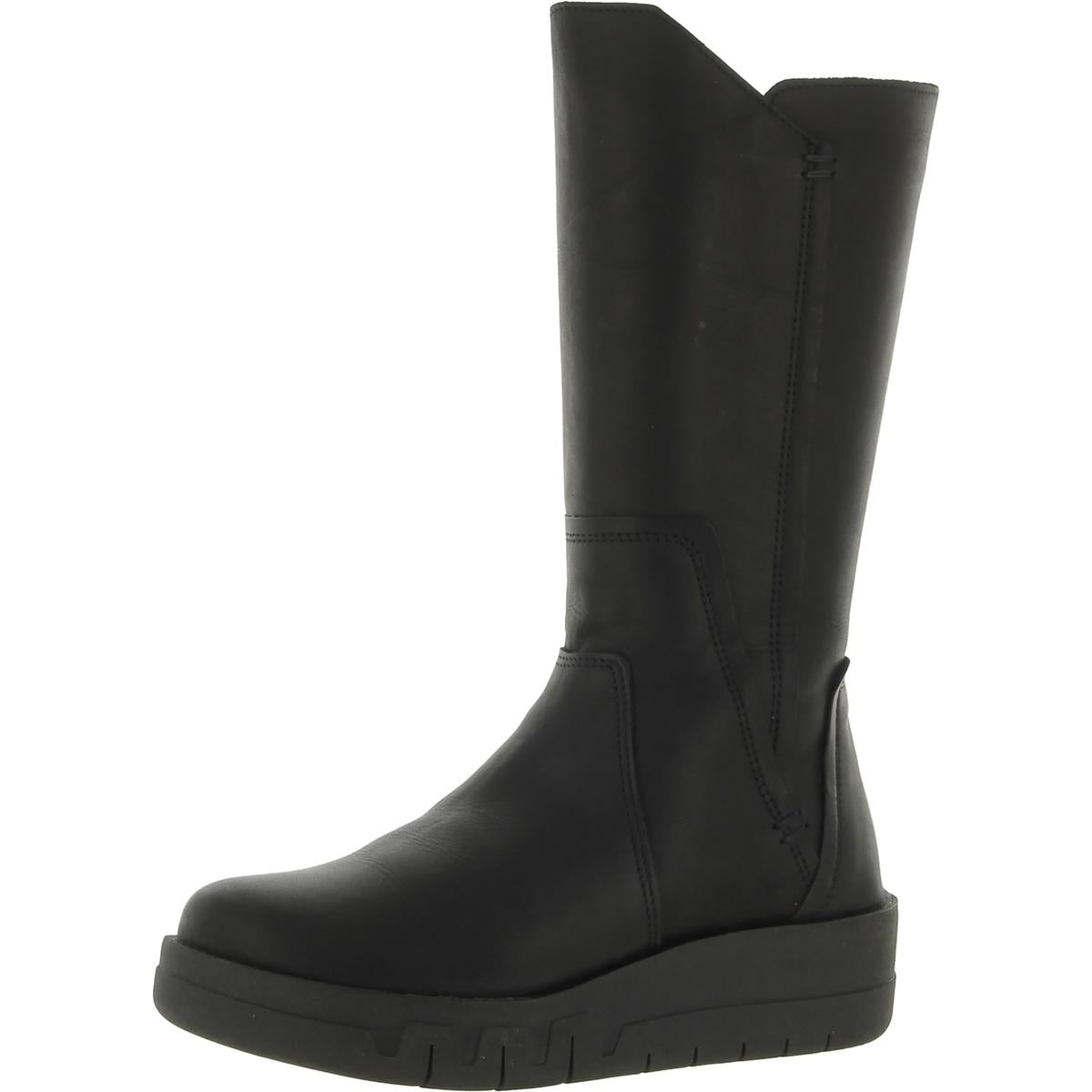 Lear Leather Zip Up Mid-Calf Boots