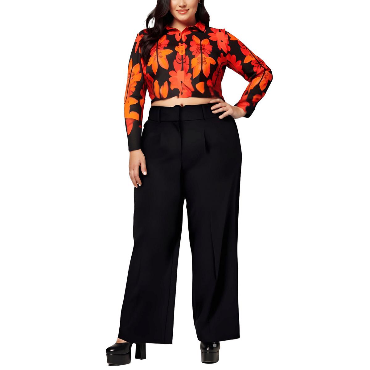 Plus Mid Rise Office Dress Pants