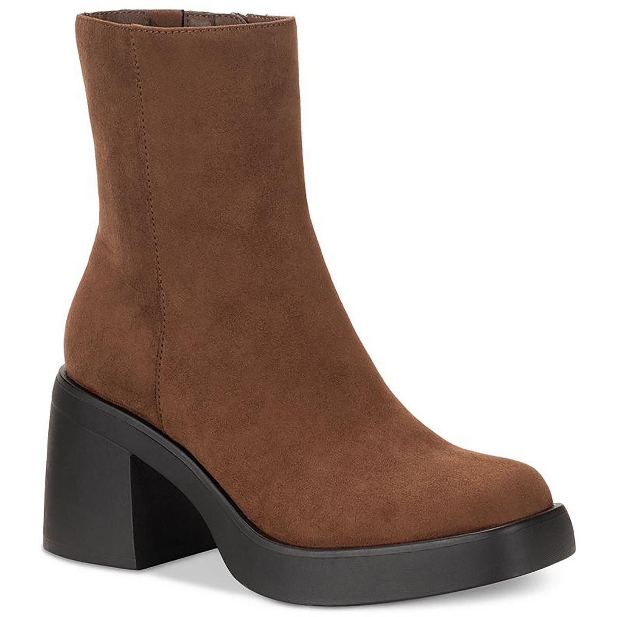 TIANNAA Faux Suede Round toe Booties