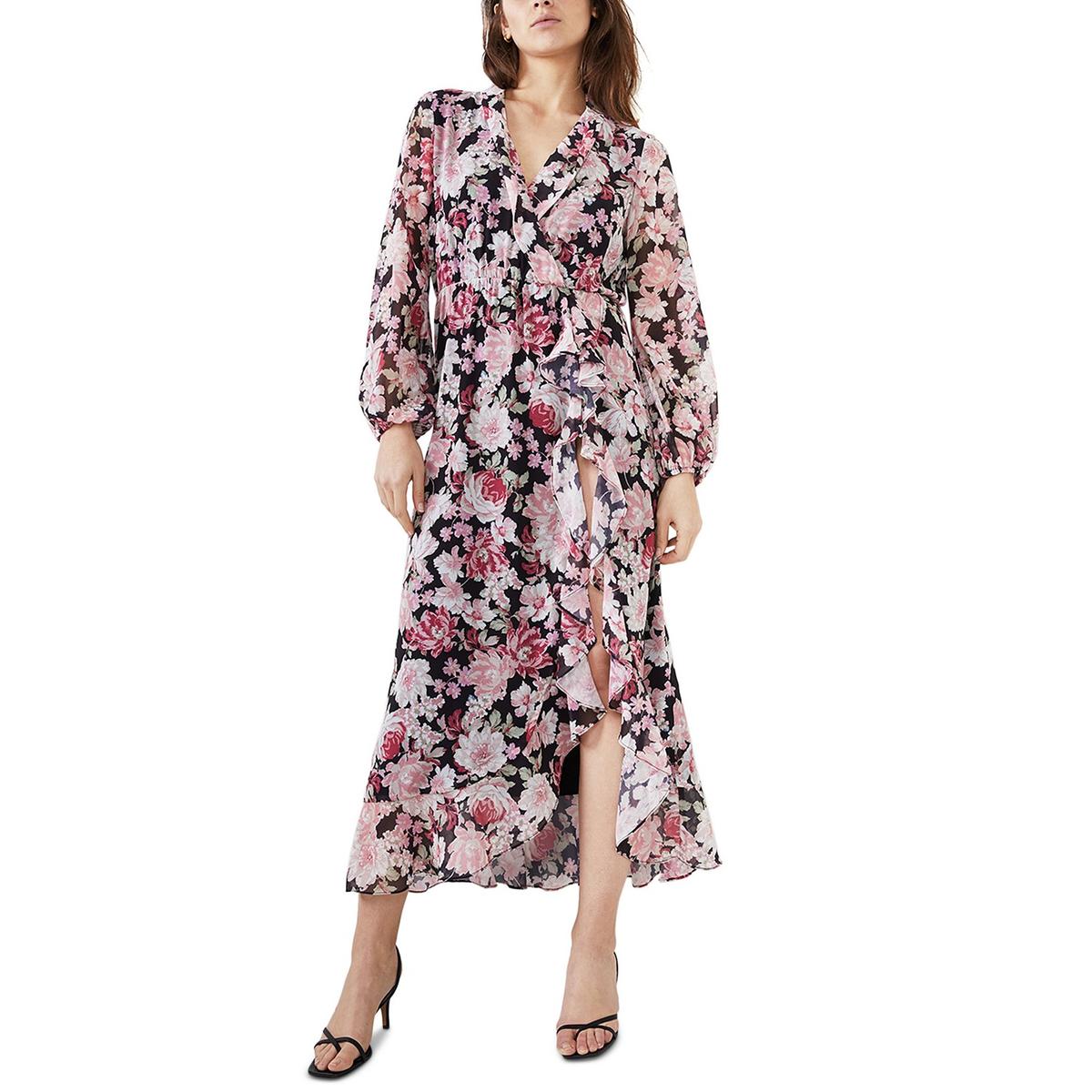 Ruffled Maxi Wrap Dress