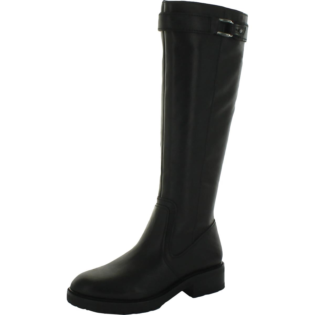 Cayce Leather Lug Sole Knee-High Boots