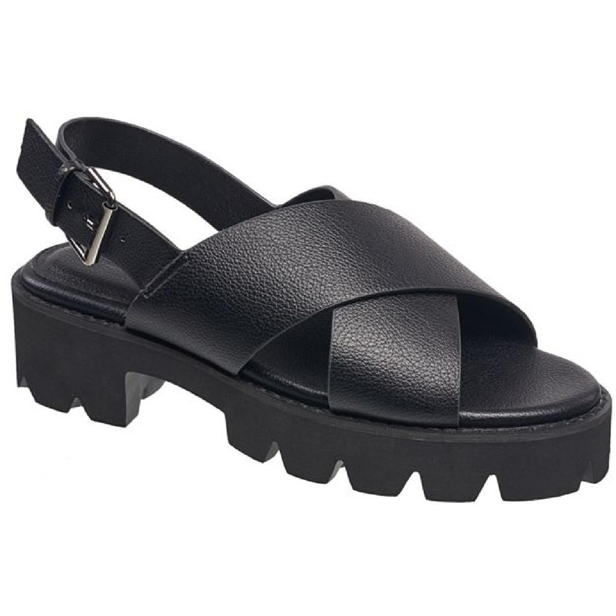 Rowan Slingback Buckle Wedge Sandals