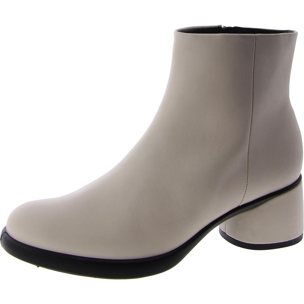 CAL CAIRE Leather Zipper Ankle Boots