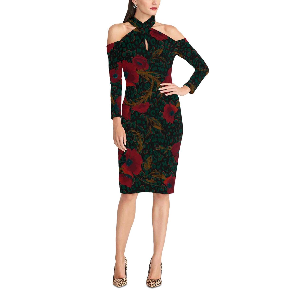 Halter Floral Bodycon Dress