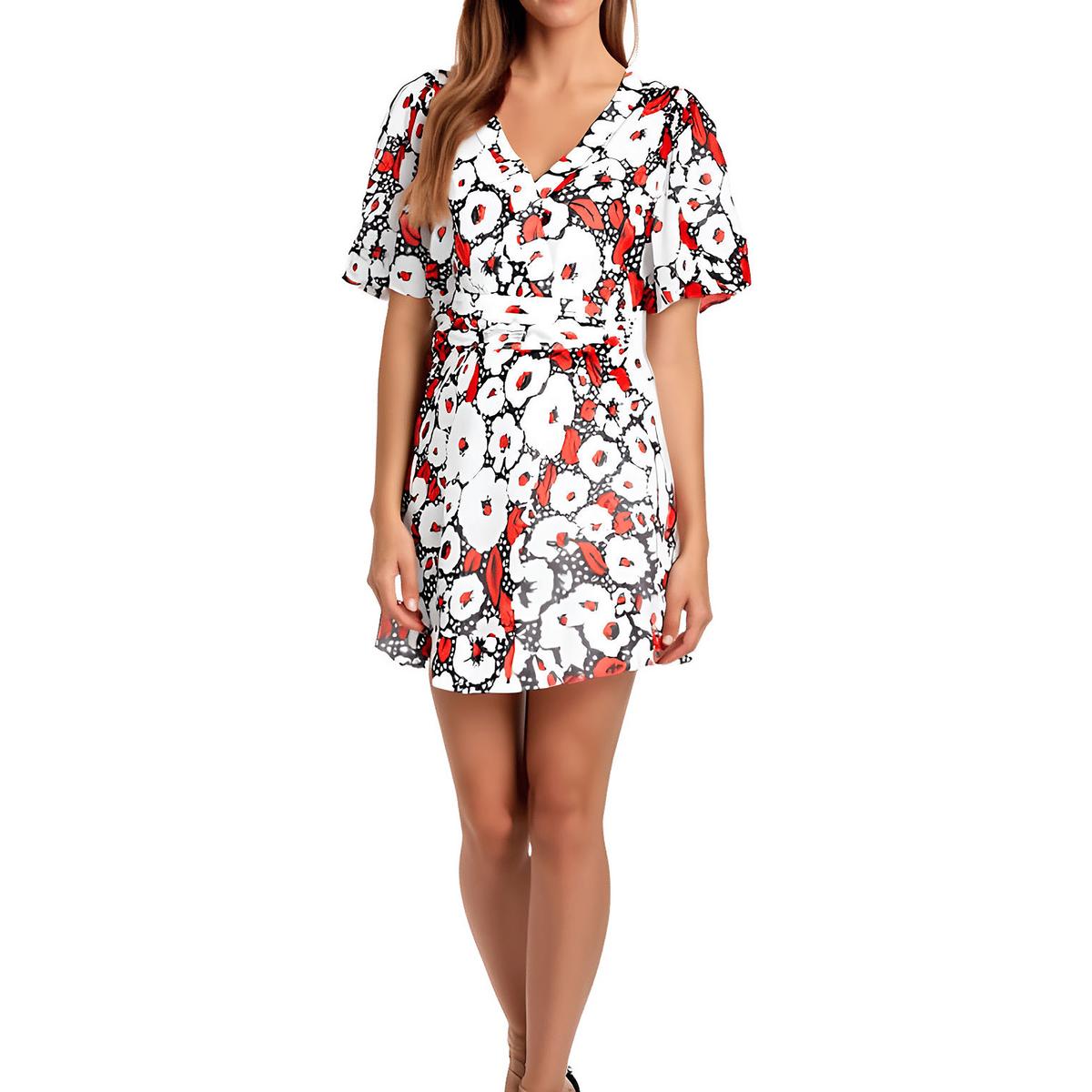 Printed Chiffon Shift Dress