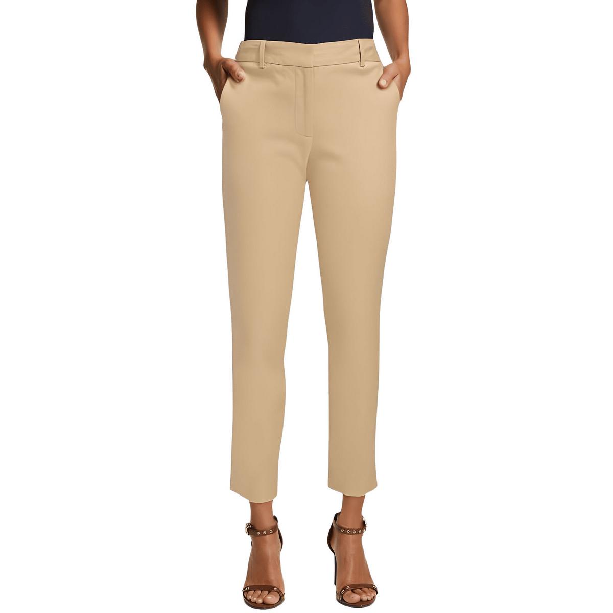 Solid Linen Ankle Pants