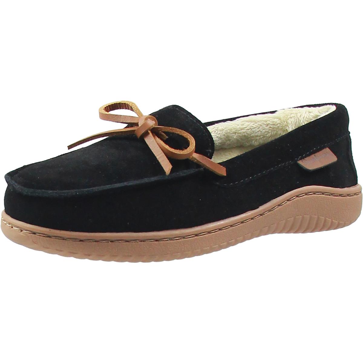 Wilmington Faux Fur Lined Leather Moccasin Slippers