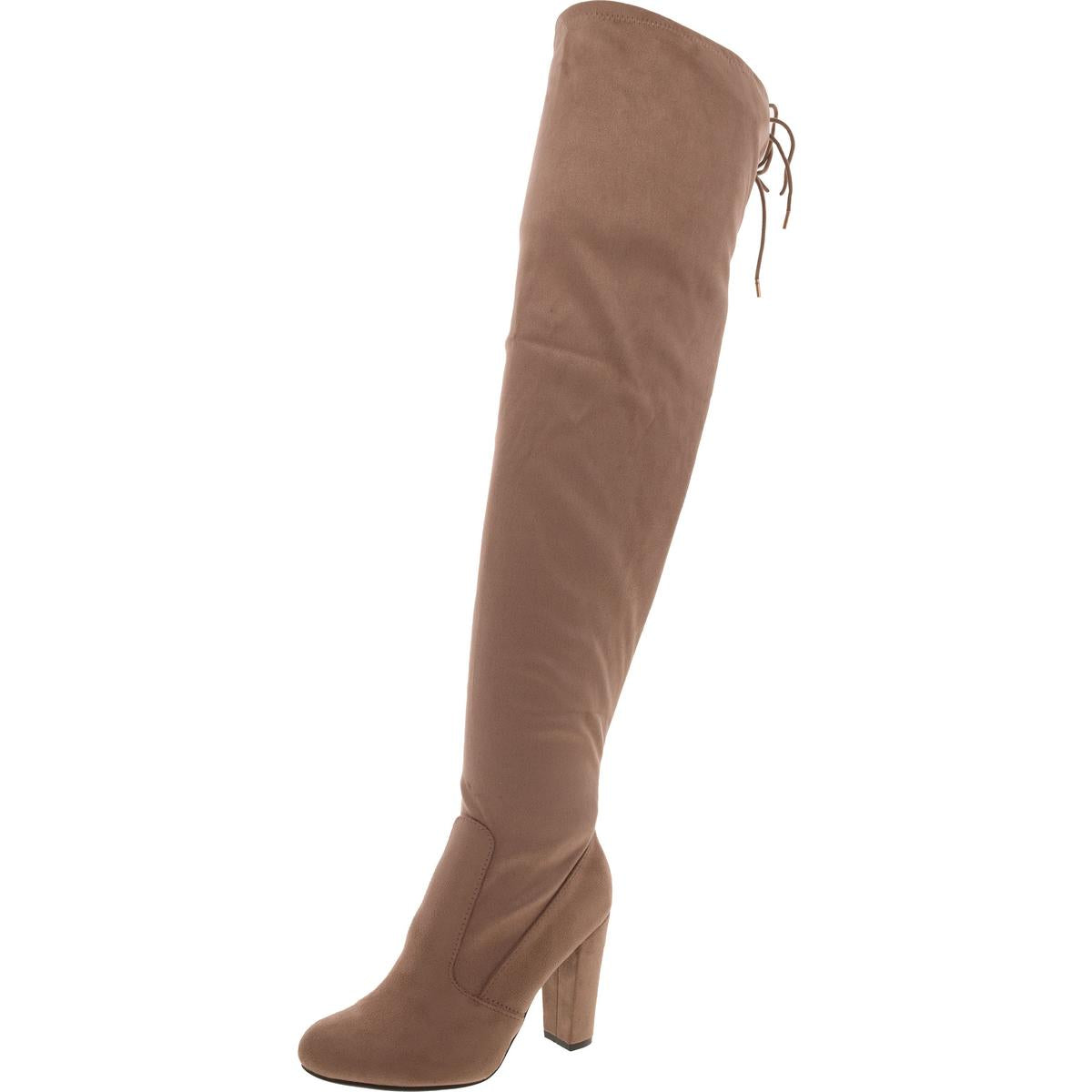Faux Suede Zipper Over-The-Knee Boots