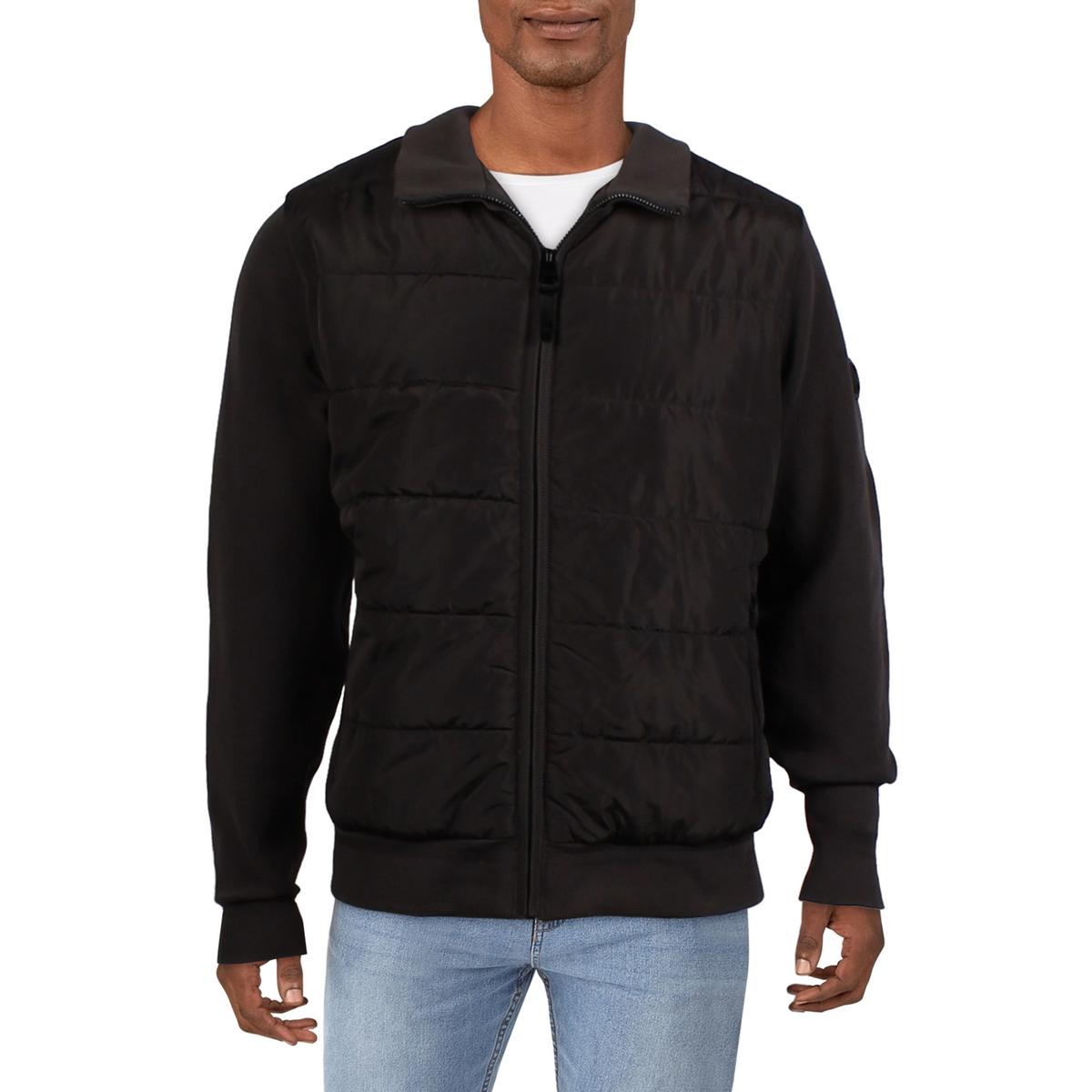 Mixed Media Quilted Puffer Jacket