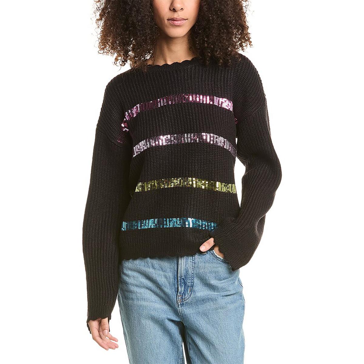 Sequined Pullover Crewneck Sweater