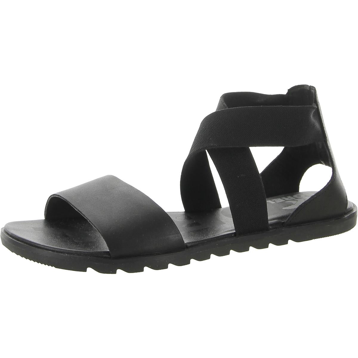 Ella II Leather Flat Ankle Strap