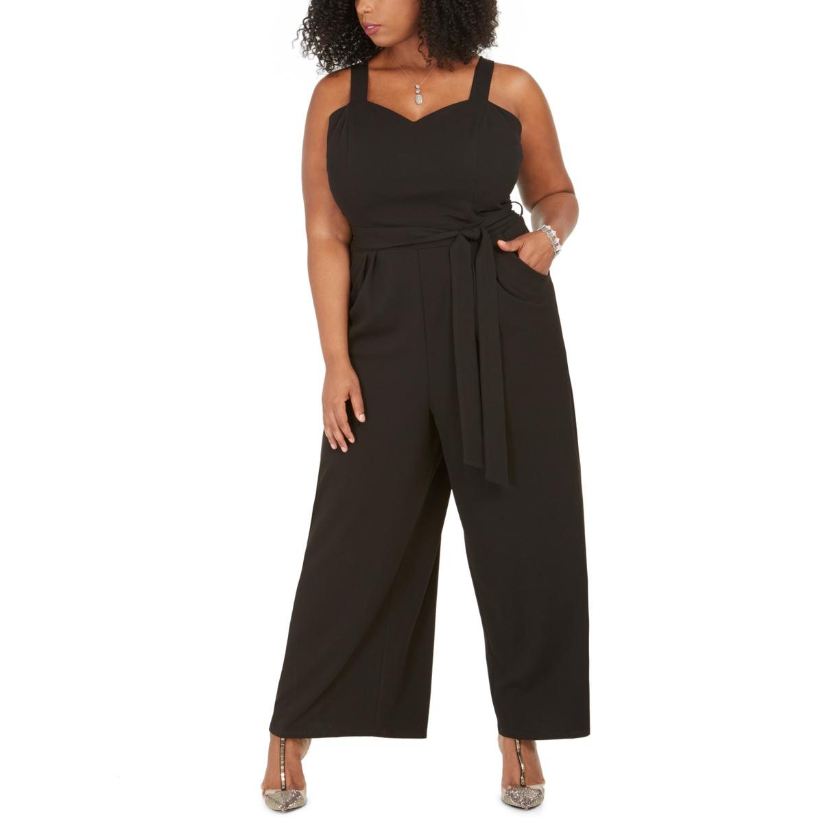 Plus Sweetheart Neck Sleeveless Jumpsuit