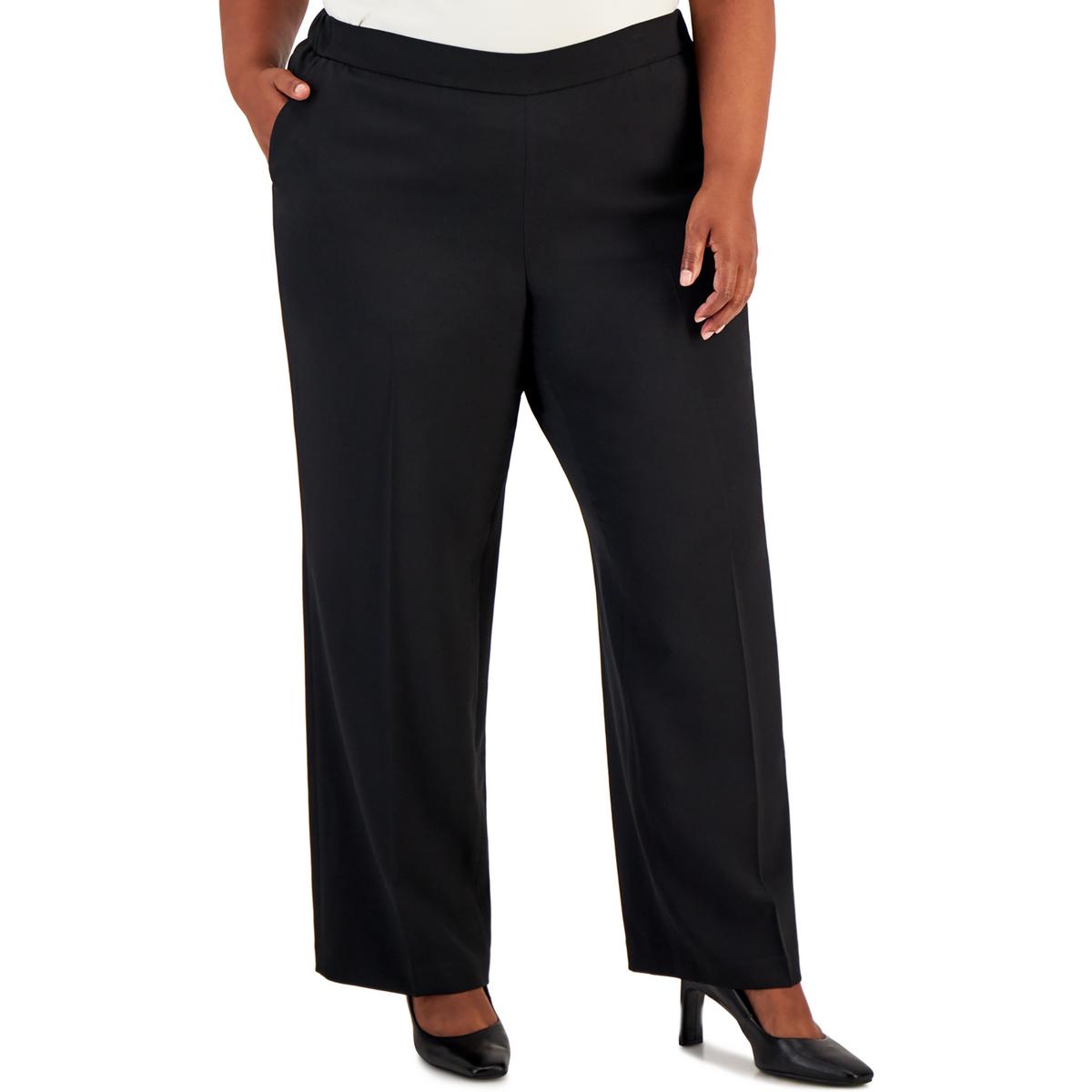 Plus Crepe Wide Leg Trouser Pants