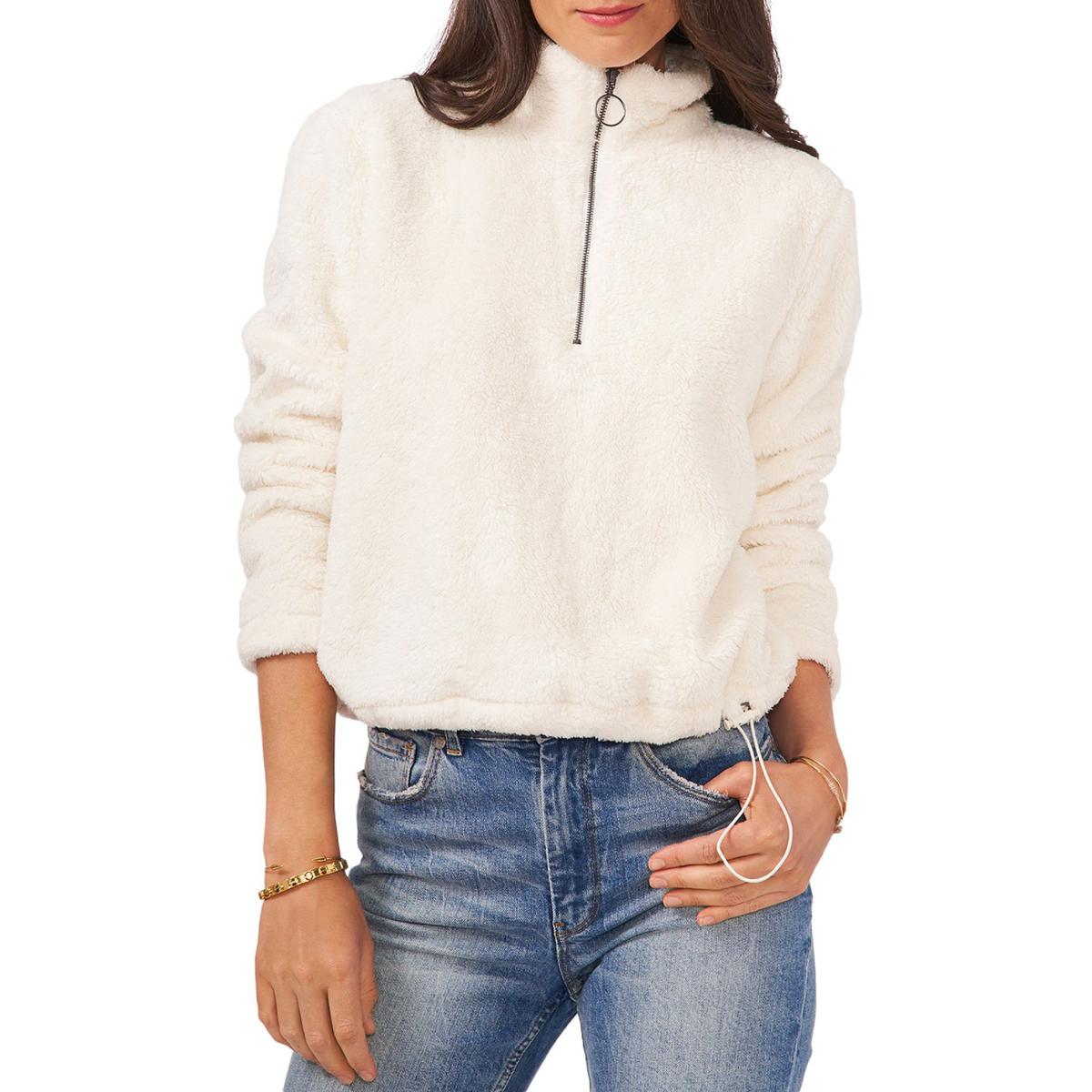 Fall Hrmony Sherpa Mock eck Pullover Sweater