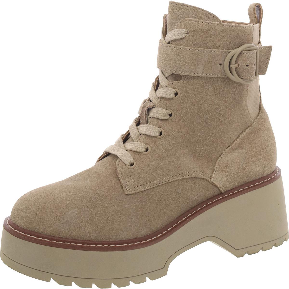 Goner Suede Round Toe Wedge Boots