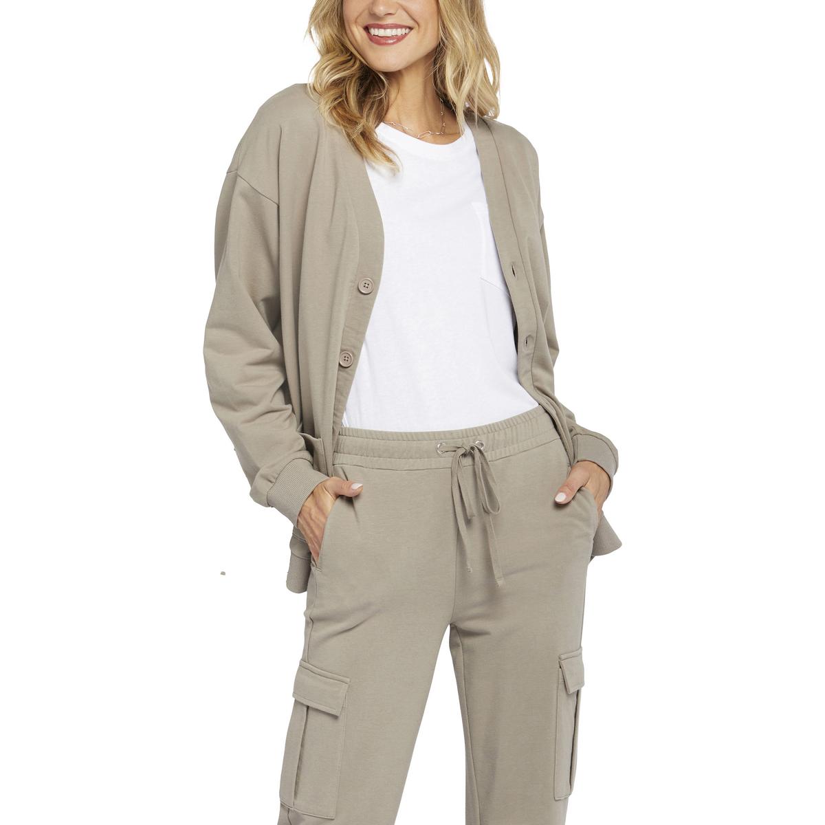 Button Cotton Cardigan Sweater