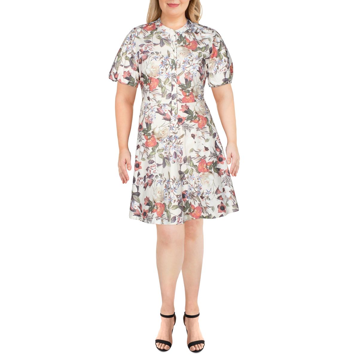 Cotton Floral Print Midi Dress