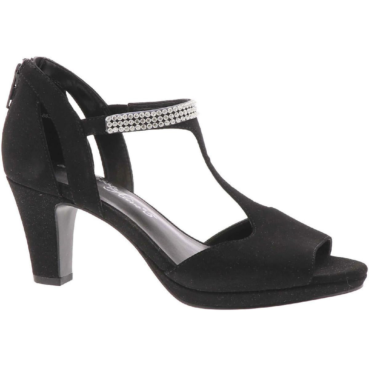 Flash Faux Suede Zipper Dress Sandals