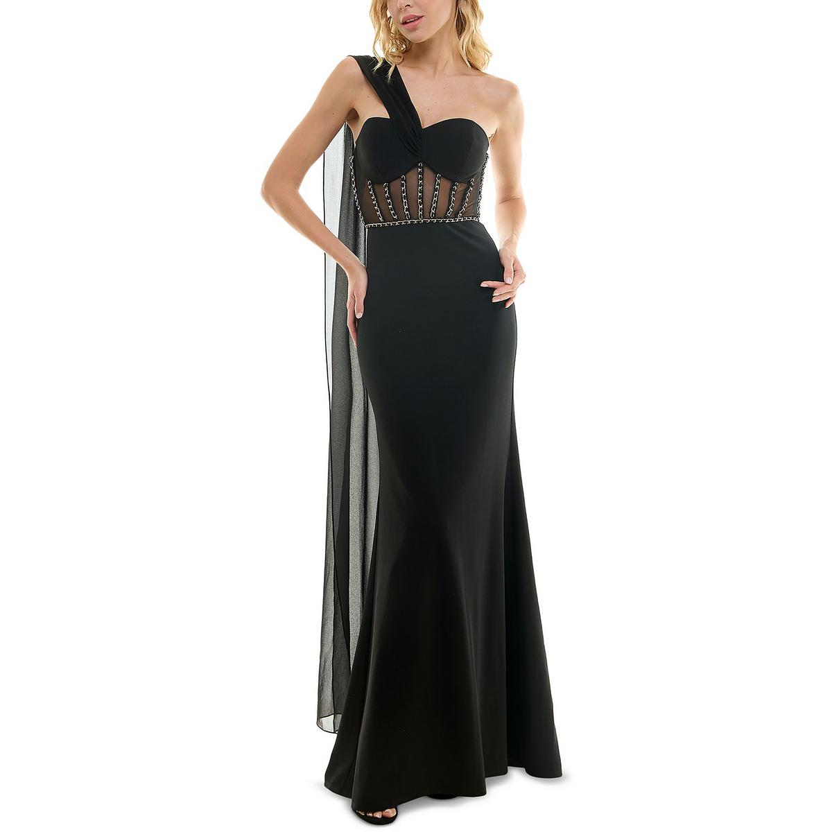 Juniors Metallic Full Length Evening Dress