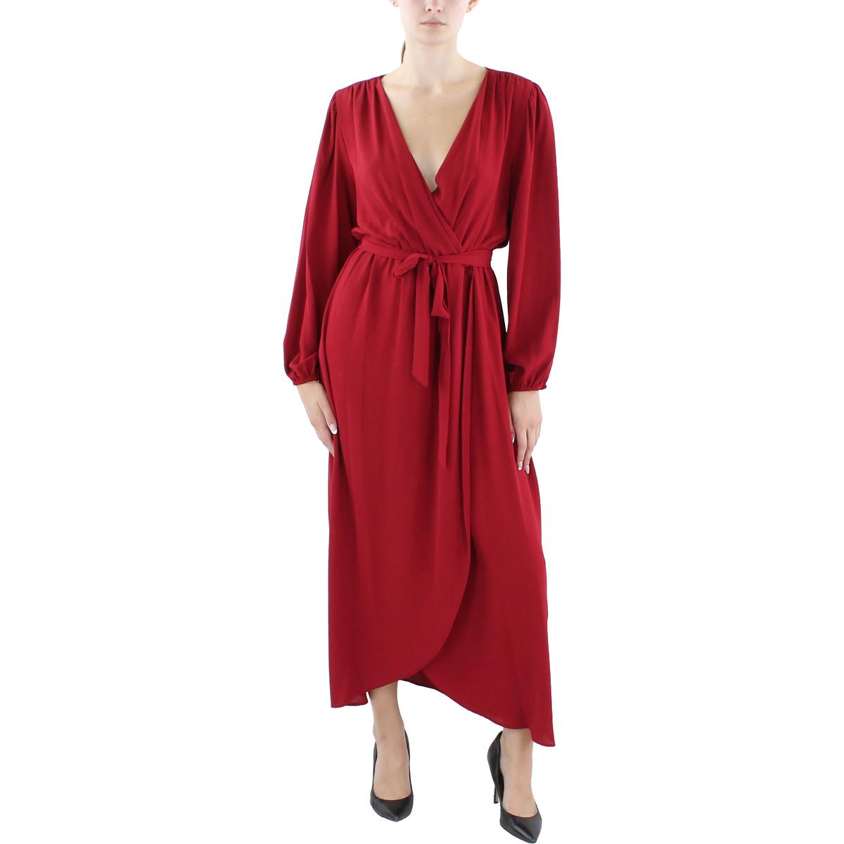 Faux Wrap Midi Wrap Dress